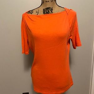 LIKE NEW!!—Orange Short sleeve cotton shirt